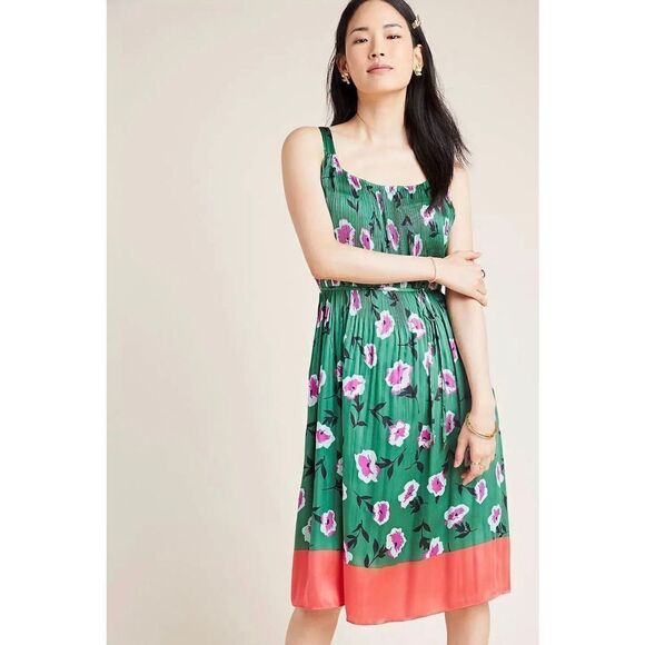 Anthropologie Mireille Pleated Dress Size S - Picture 1 of 7